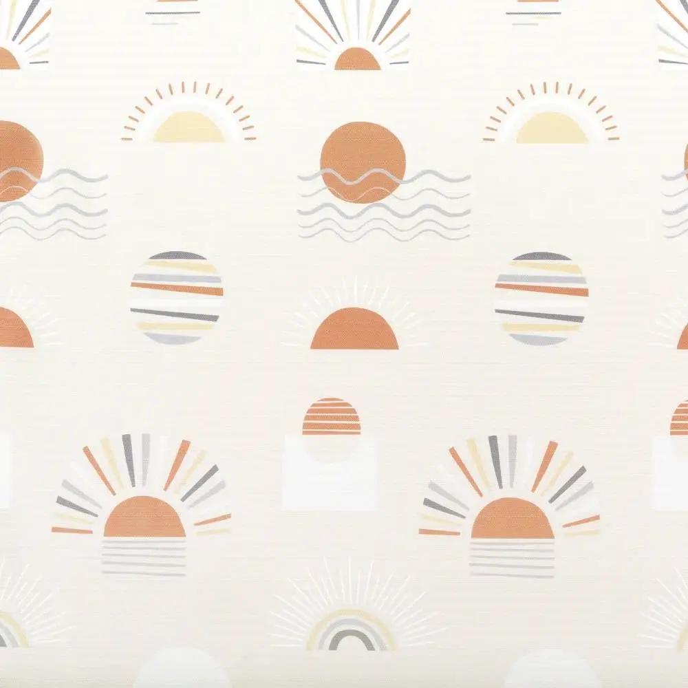 72-inch Cream White Orange Sunset Bohemian Pattern Shower Curtain by HomePacific