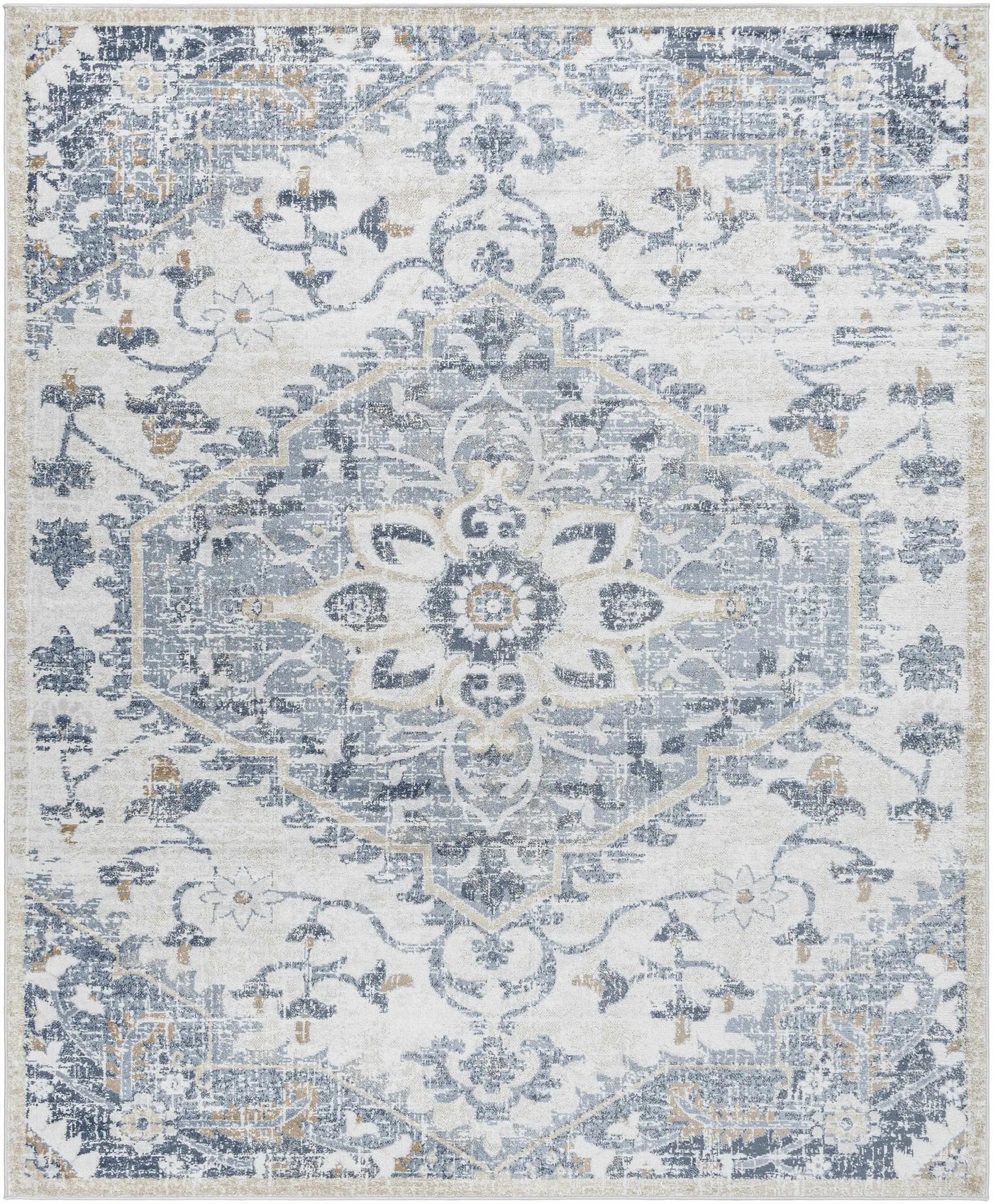 Biggleswade Denim Medallion Area Rug by Boutique Rugs