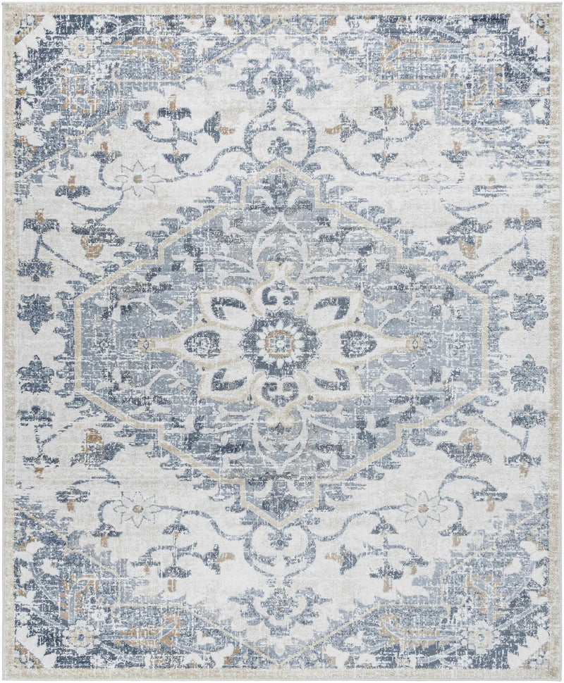 Biggleswade Denim Medallion Area Rug by Boutique Rugs
