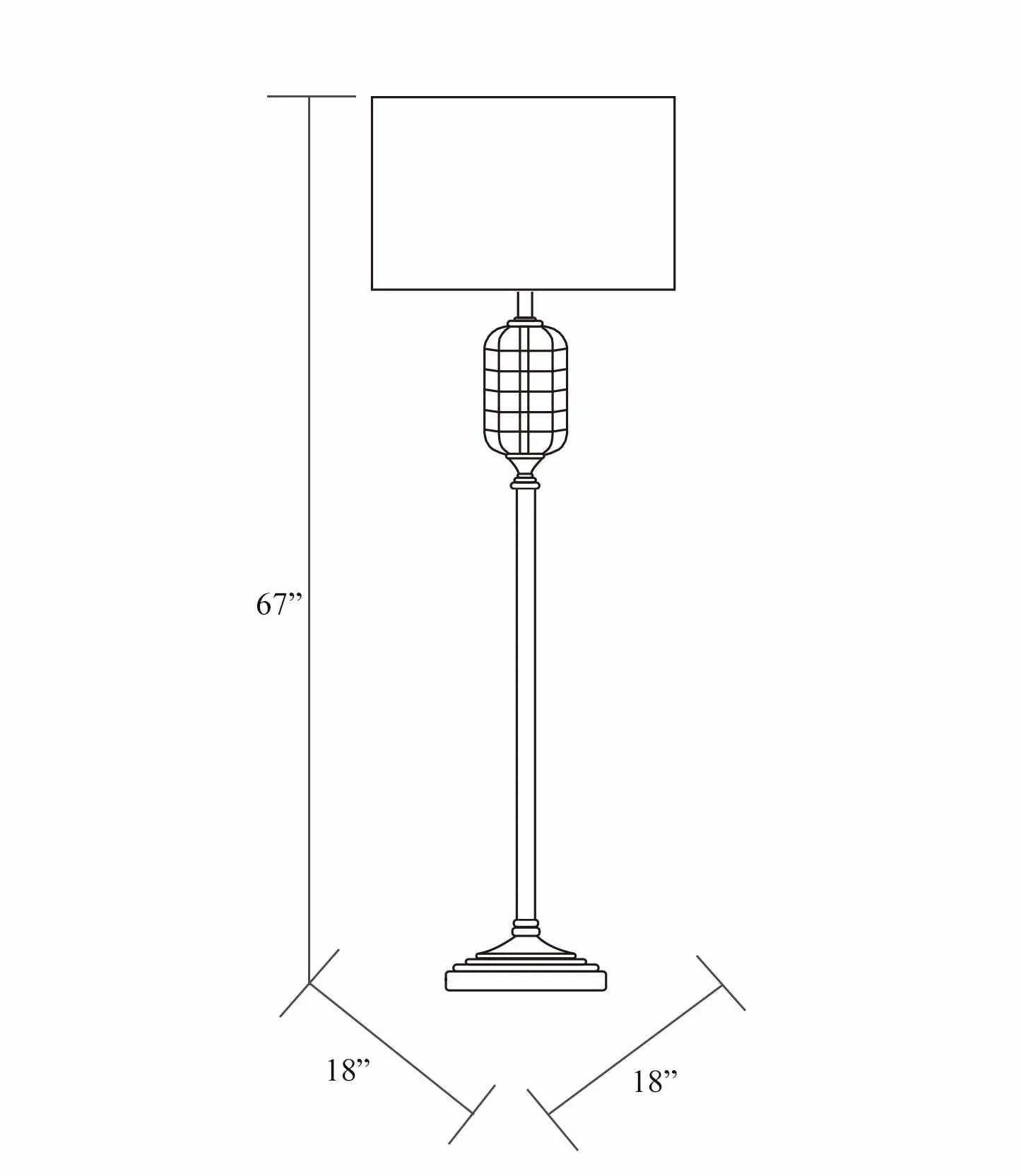 Binuatan Floor Lamp - Clearance by Boutique Rugs