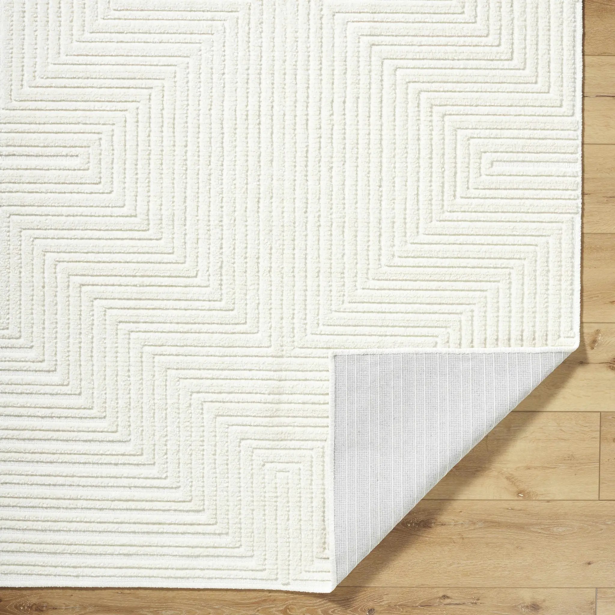 Briana Off-White Washable Area Rug by Boutique Rugs