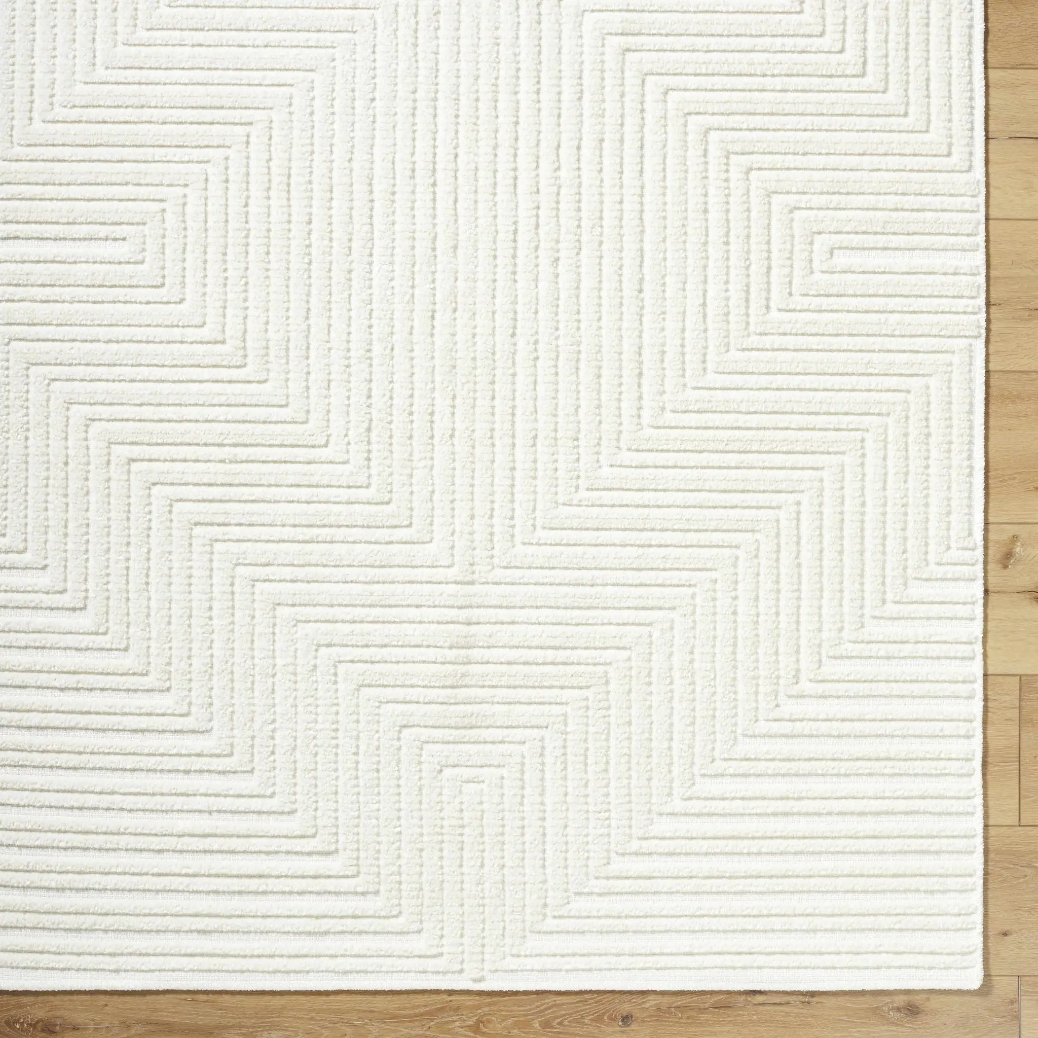 Briana Off-White Washable Area Rug by Boutique Rugs