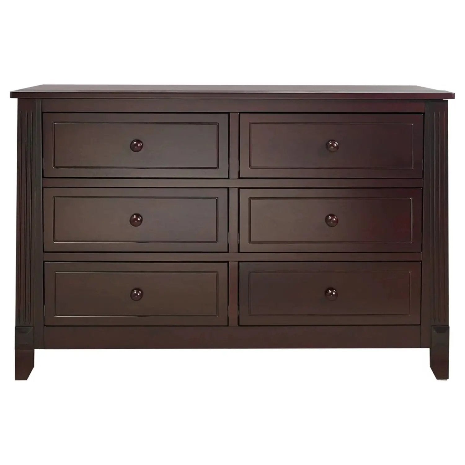 SF Home Kids Bedroom 6-Drawer Dresser in Espresso Wood Finish by HomePacific