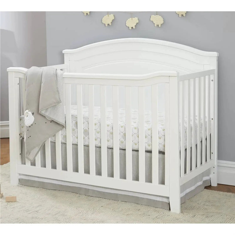 SF Home Solid Wood Convertible Crib in White - Toddler Bed Sold Separately by HomePacific