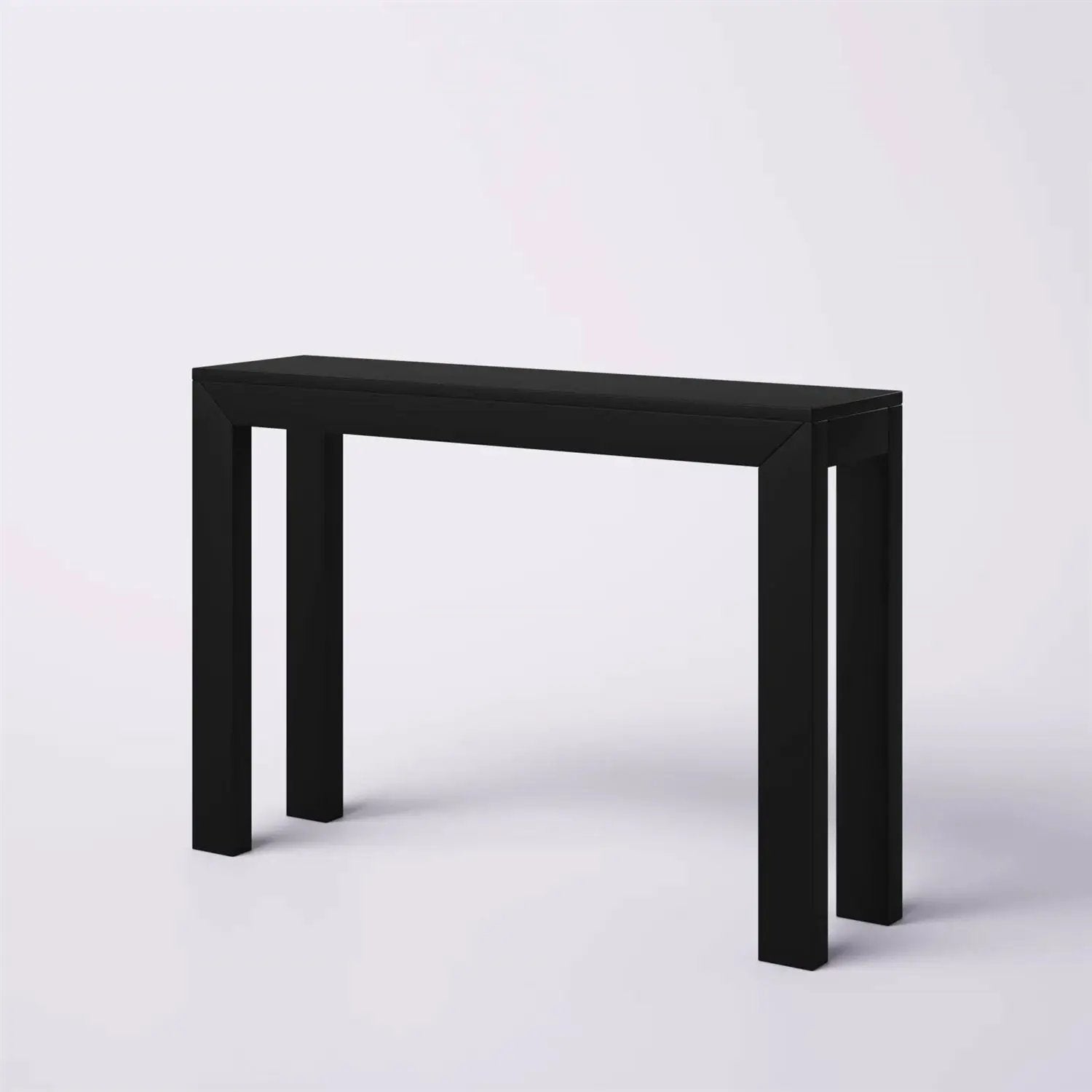 Solid Wood Modern Accent Console Table / Sofa Table in Black Finish by HomePacific