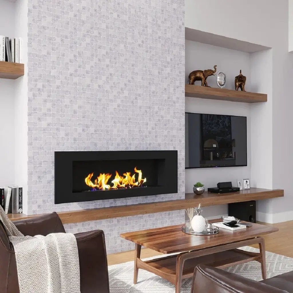 White 11x11 Polished Etched Brick Bianco Carrara Marble Mosaic Tile (5 pack, 4.13 sq ft/case) by Apollo Tile