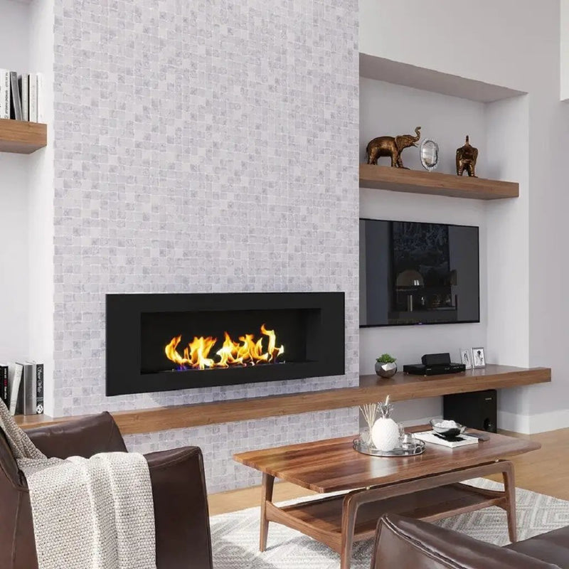 White 11x11 Polished Etched Brick Bianco Carrara Marble Mosaic Tile (5 pack, 4.13 sq ft/case) by Apollo Tile
