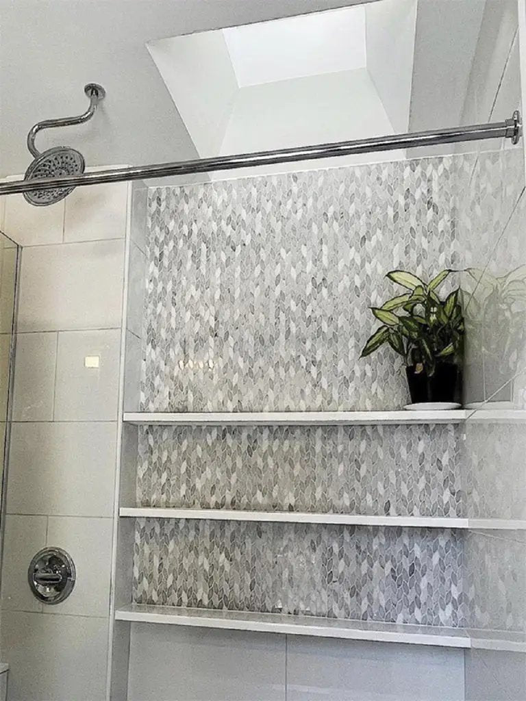 White Gray 12x12 Polished Etched Hexagon Bianco Carrara Marble Mosaic Tile (5 pack, 4.92 sq ft/case) by Apollo Tile