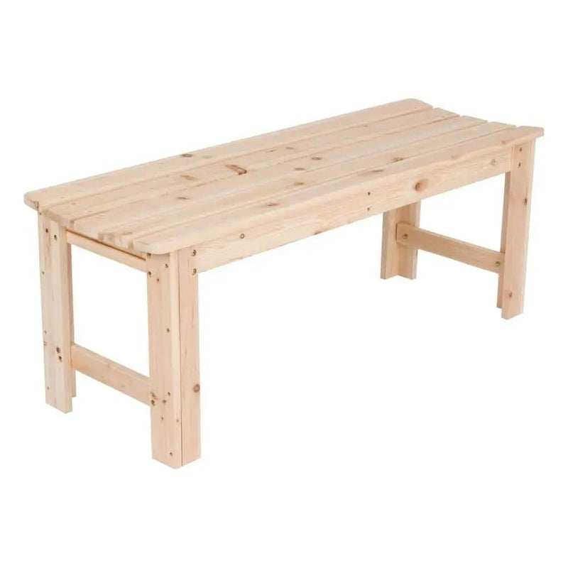 Outdoor Patio Backless Cedar Wood 4-ft. Garden Bench in Natural Finish by HomePacific