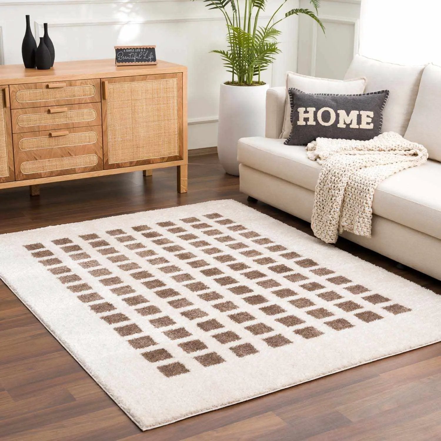 Baback Brown Washable Area Rug by Boutique Rugs