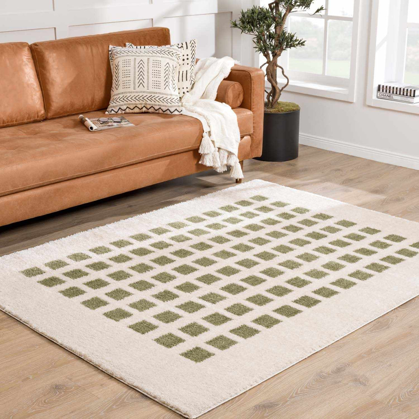 Baback Green Washable Area Rug by Boutique Rugs