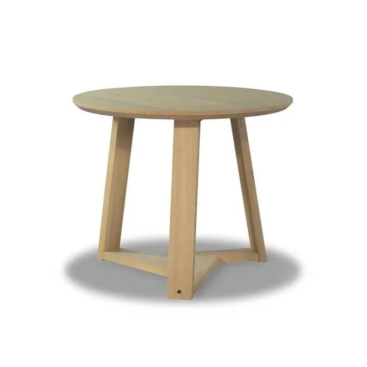 36 Inch Round Scandinavian Solid Wood Dining Table in Blonde by HomePacific