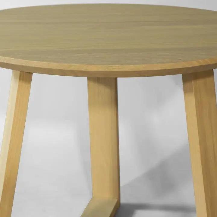 36 Inch Round Scandinavian Solid Wood Dining Table in Blonde by HomePacific