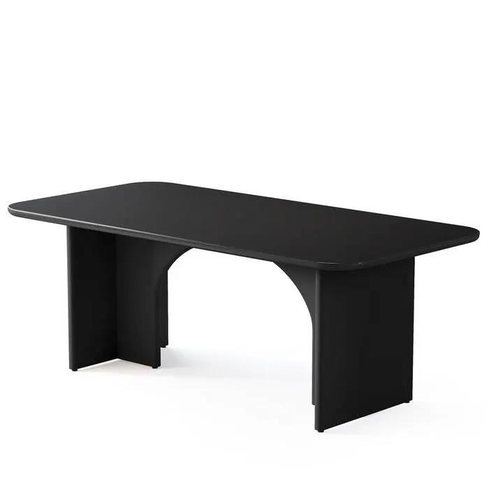 Modern Extra Large Executive Home Office Computer Desk in Black by HomePacific