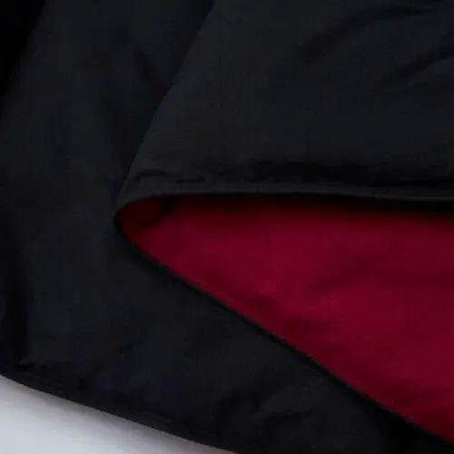 King/Cal King Traditional Microfiber Reversible 3 Piece Comforter Set in Black/Maroon by HomePacific