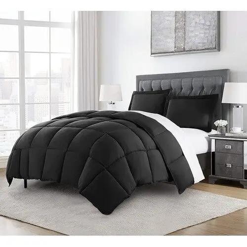 King Size Reversible Microfiber Down Alternative Comforter Set in Black by HomePacific