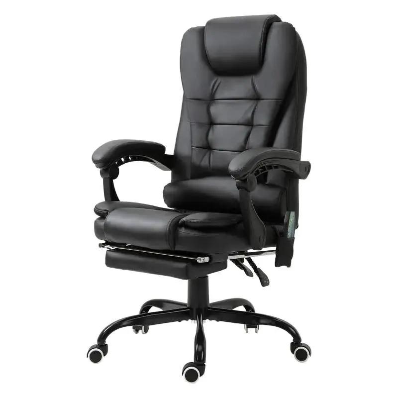 Black 7 Mode Vibrating High Back Executive Massage Adjustable Office Chair by HomePacific
