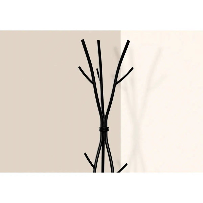 74-inch Freestanding Black Metal Coat Rack Entryway Hall Tree Umbrella Stand by HomePacific