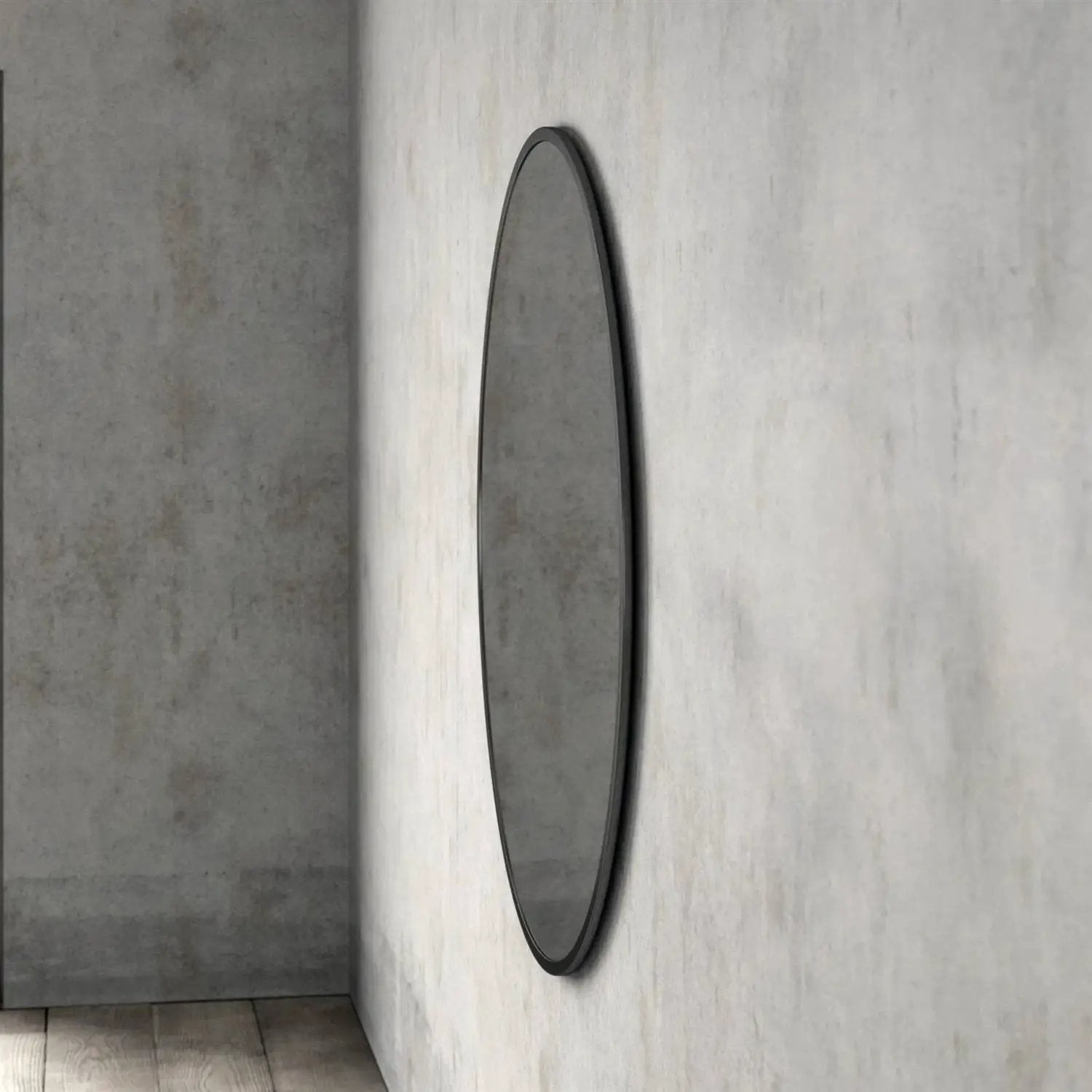 Round 32-inch Wall Mirror in Black - Bedroom Living Room Accent Bathroom Mirror by HomePacific