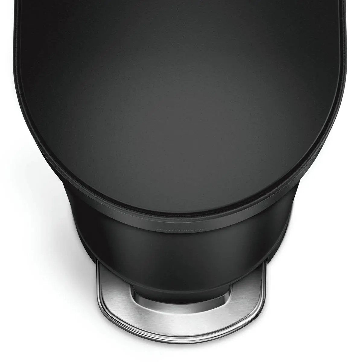 Matte Black 12-Gallon Narrow Kitchen Trash Can with Easy Step-on Lid by HomePacific