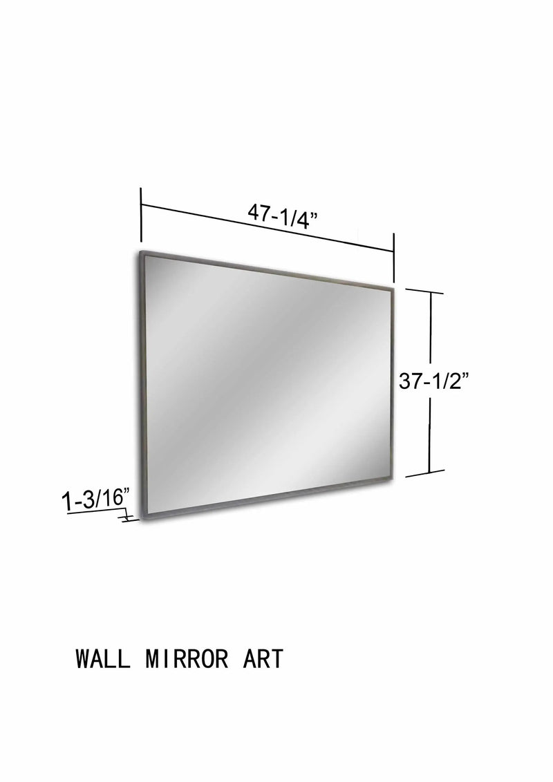 Belleview Silver Gray Iron Mirror by Boutique Rugs