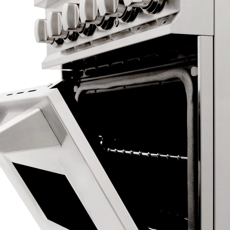 ZLINE 24" Professional Dual Fuel Range, Black Matte door, RA-BLM-24 by Farmhouse Kitchen and Bath