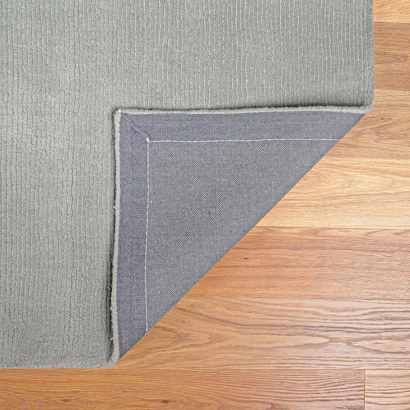 Brockton Solid Light Gray Wool Rug by Boutique Rugs