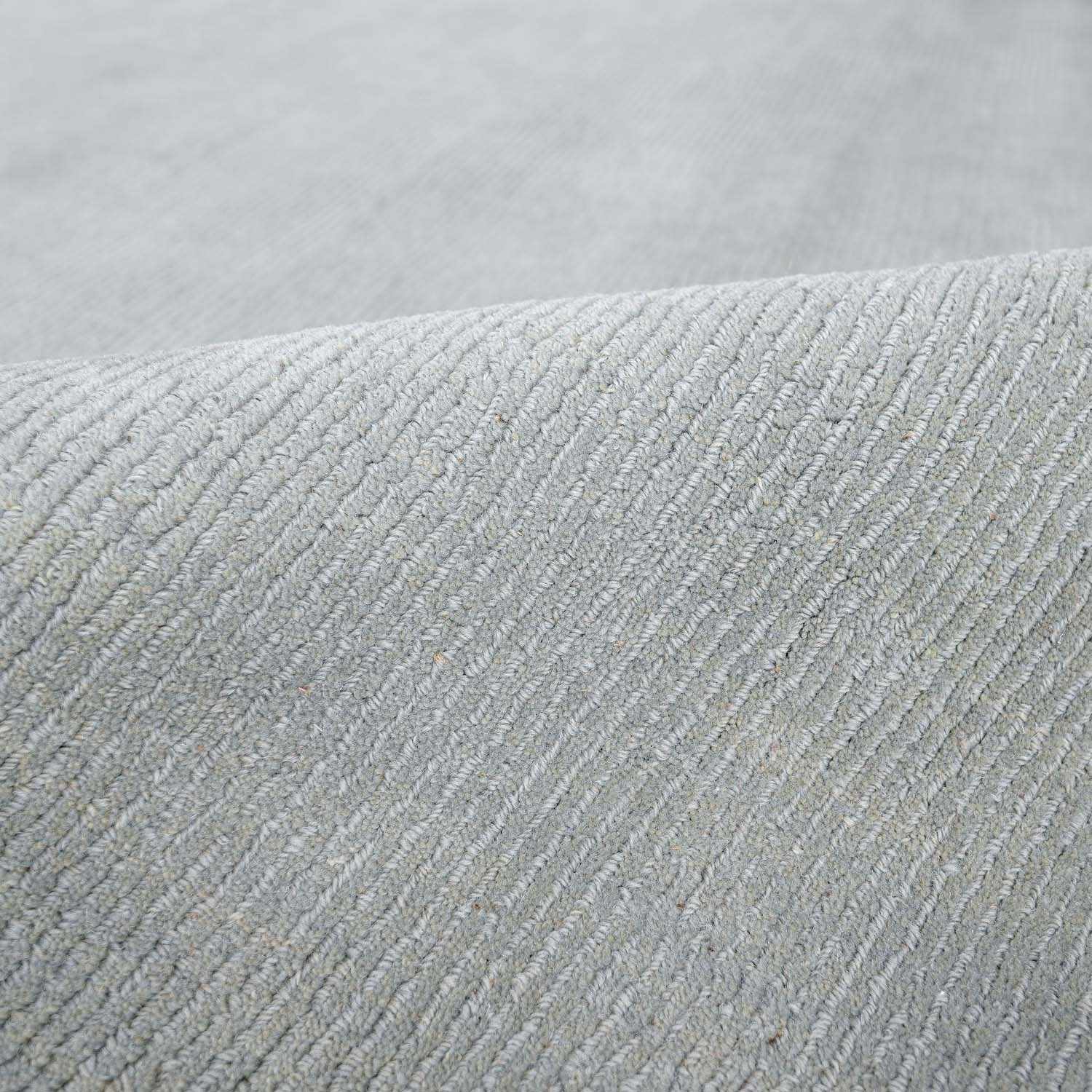 Brockton Solid Light Gray Wool Rug by Boutique Rugs