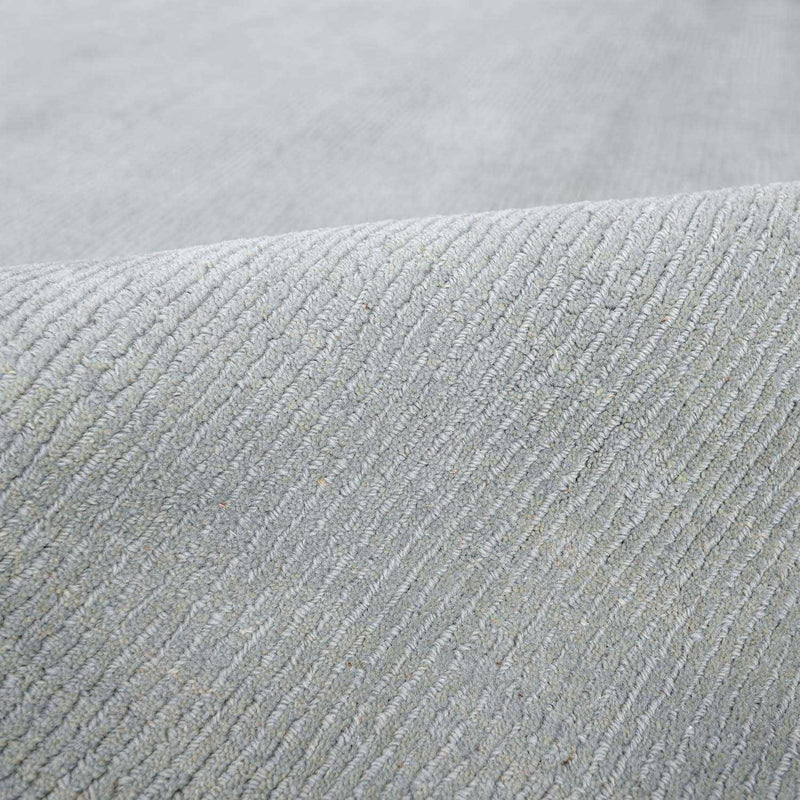Brockton Solid Light Gray Wool Rug by Boutique Rugs