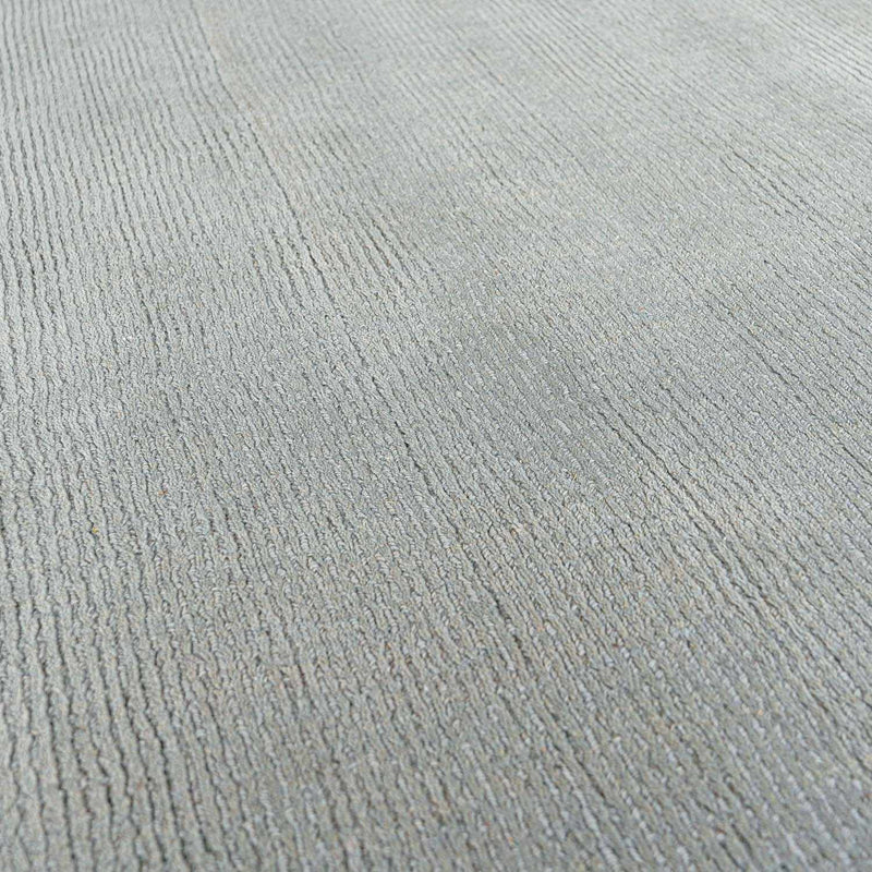 Brockton Solid Light Gray Wool Rug by Boutique Rugs