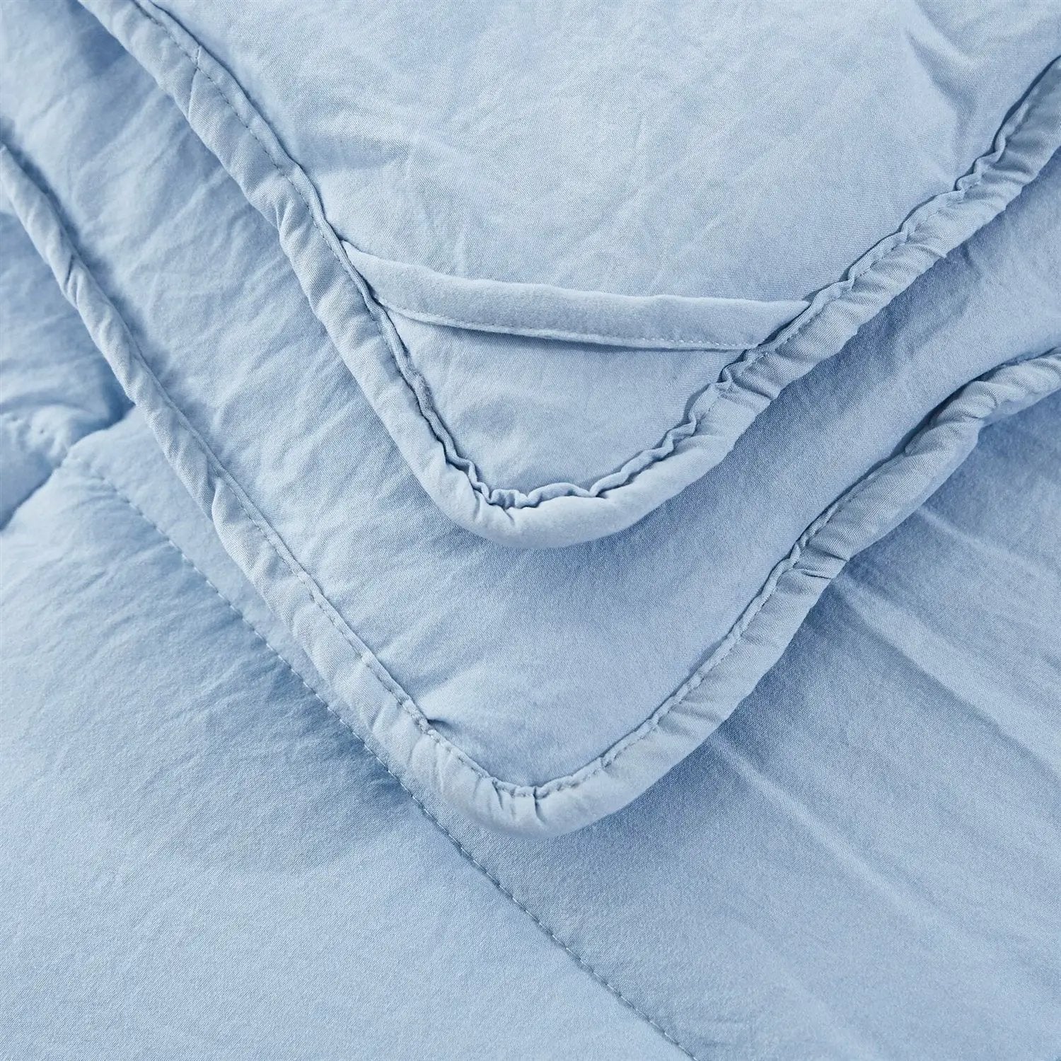 Queen Size Blue 3 Piece Microfiber Reversible Comforter Set by HomePacific