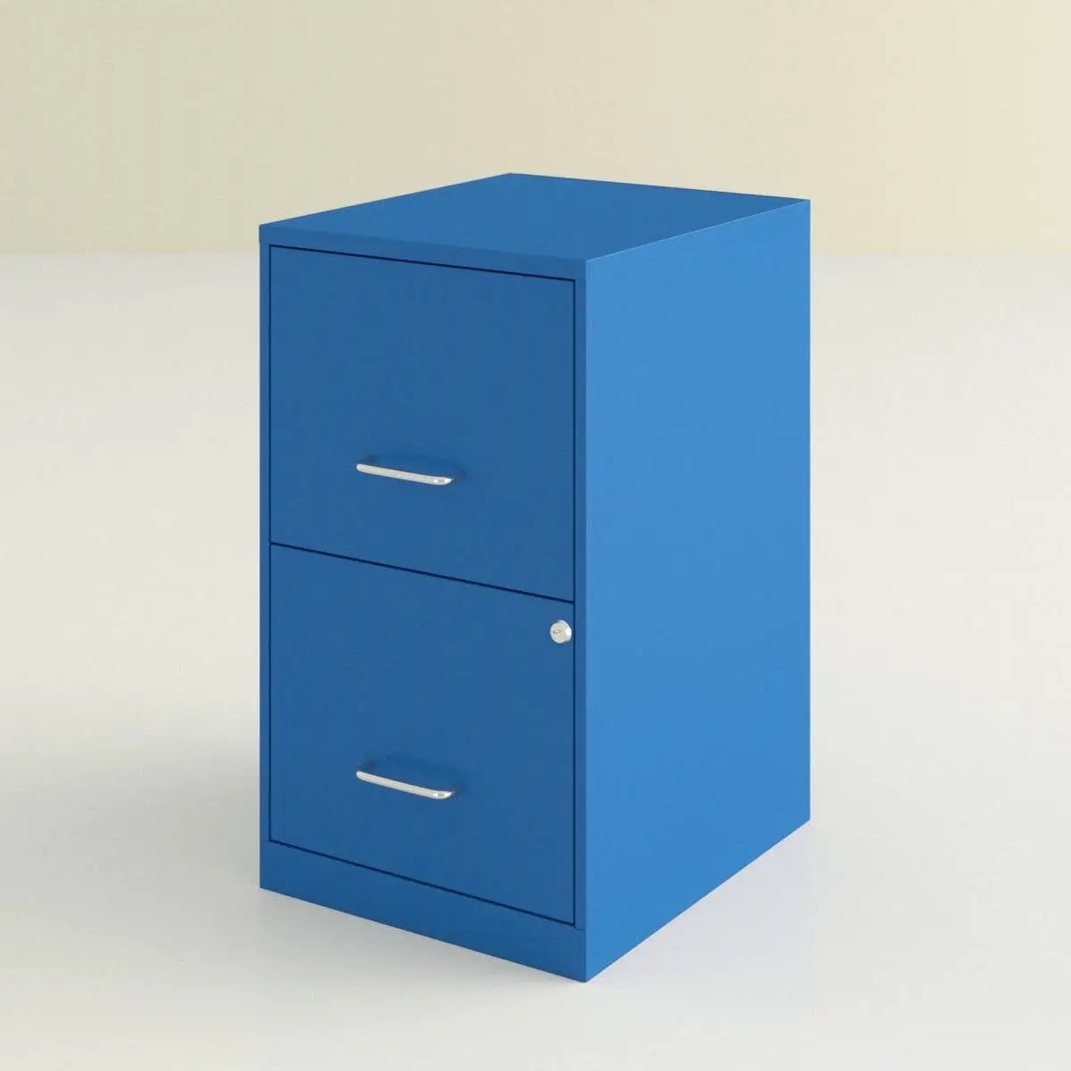 Blue Metal 2-Drawer Vertical Key Locking Heavy Duty Filing Cabinet by HomePacific