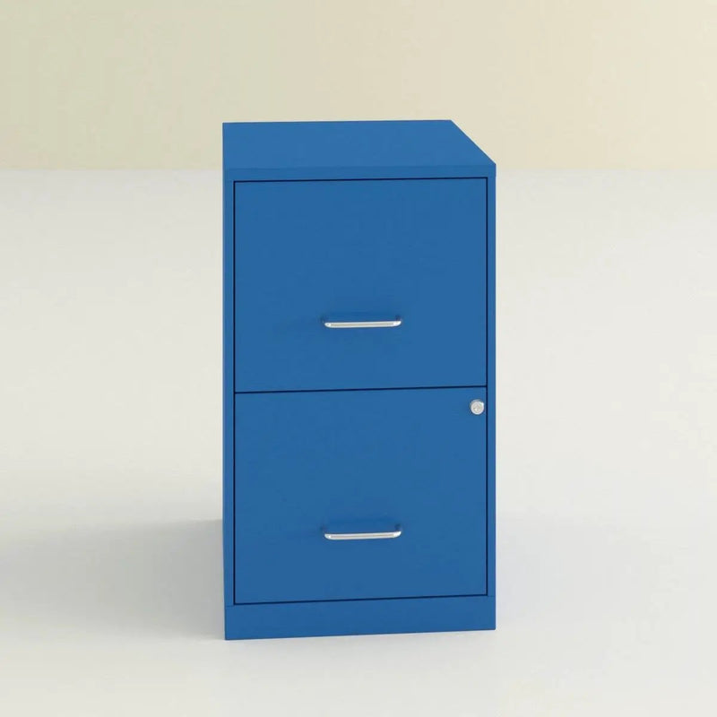 Blue Metal 2-Drawer Vertical Key Locking Heavy Duty Filing Cabinet by HomePacific
