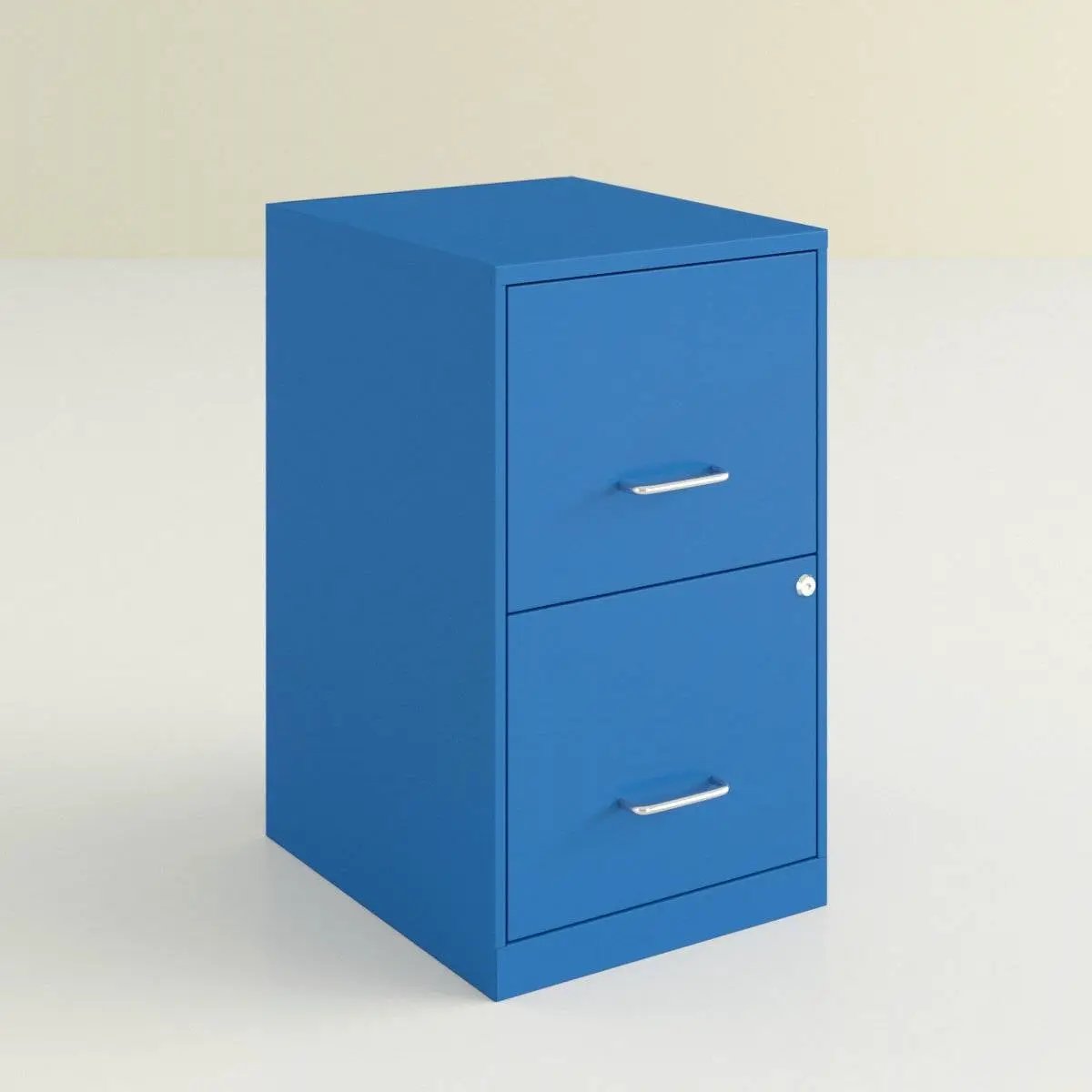 Blue Metal 2-Drawer Vertical Key Locking Heavy Duty Filing Cabinet by HomePacific