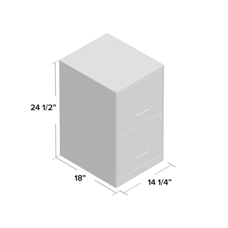 Blue Metal 2-Drawer Vertical Key Locking Heavy Duty Filing Cabinet by HomePacific