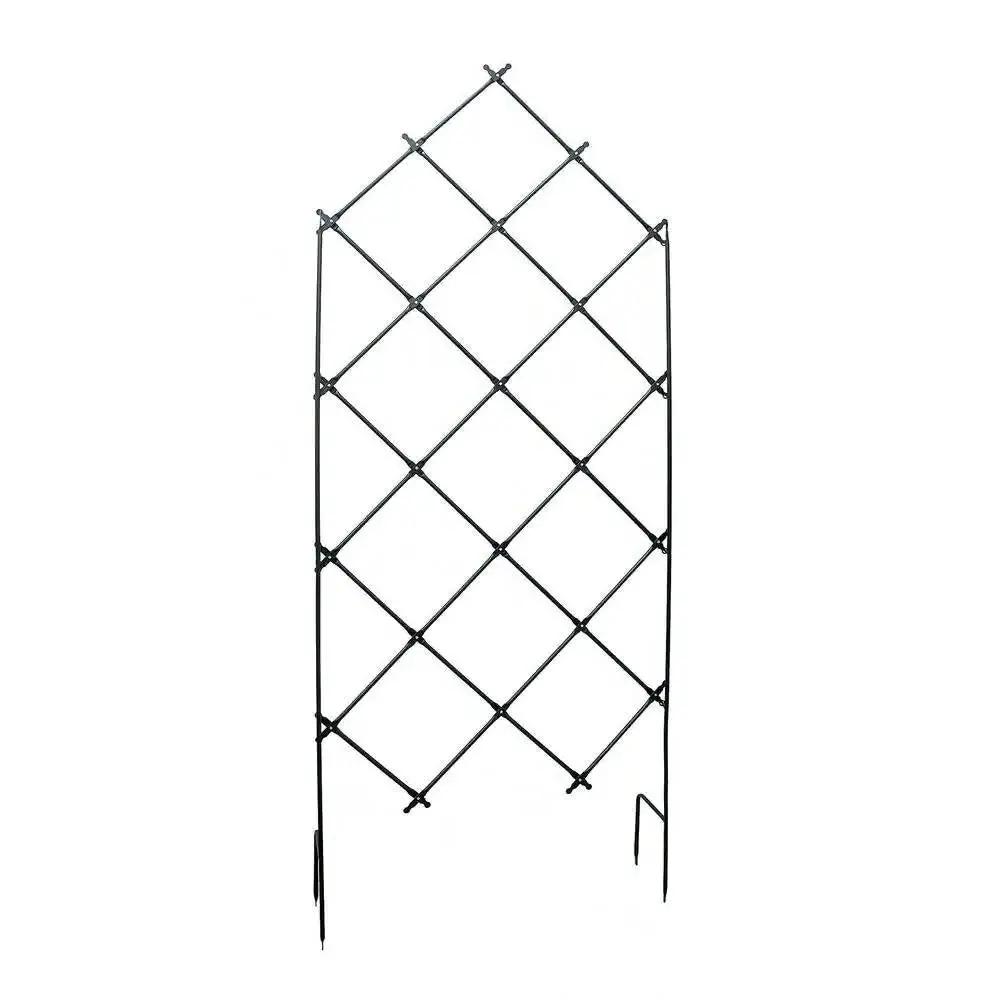 Outdoor 7-FT. Tall Wrought Iron Lattice Garden Trellis by HomePacific