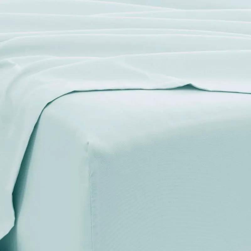 Twin size Aqua 4 Piece Wrinkle Resistant Microfiber Polyester Sheet Set by HomePacific