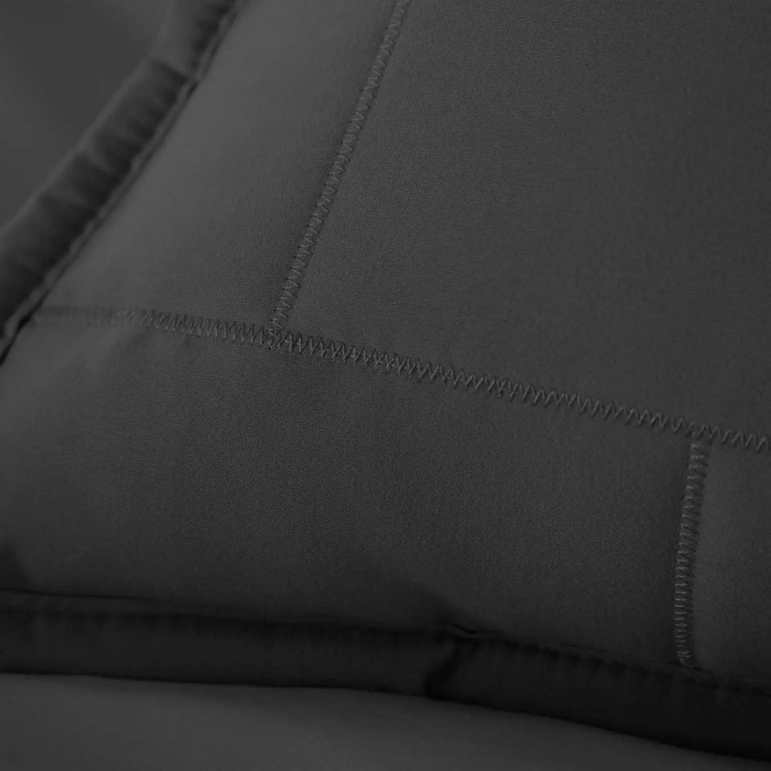 Twin/Twin XL Black Modern Brick Stitch Microfiber Reversible 2 Piece Quilt Set by HomePacific
