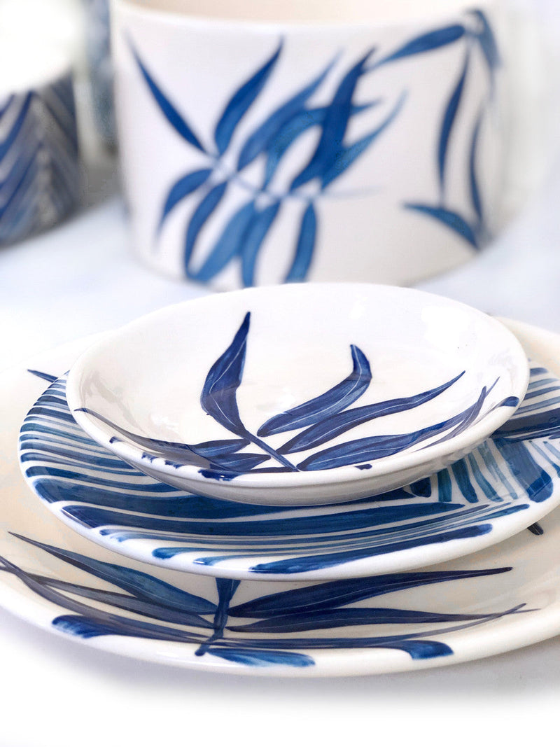 Floating Leaves Dessert Plate - Blue, photo 7 of 7