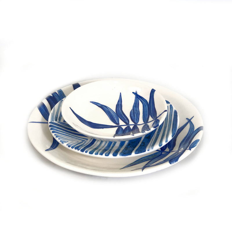 Floating Leaves Dinner Plate - Blue, photo 3 of 6