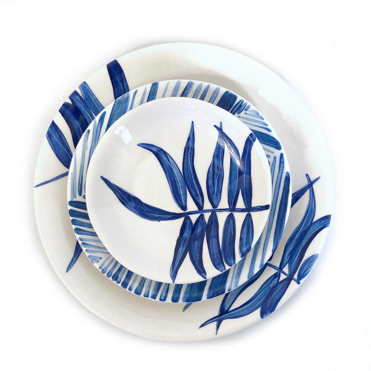 Floating Leaves Dessert Plate - Blue, photo 5 of 7