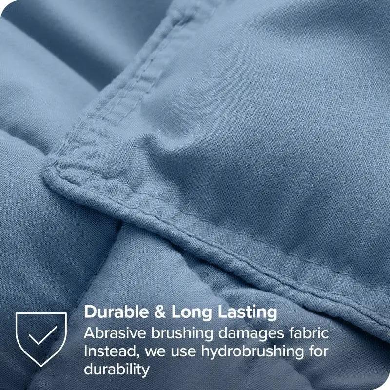 King/Cal King Size All Season Super Soft Down Alternative Comforter Set Blue by HomePacific
