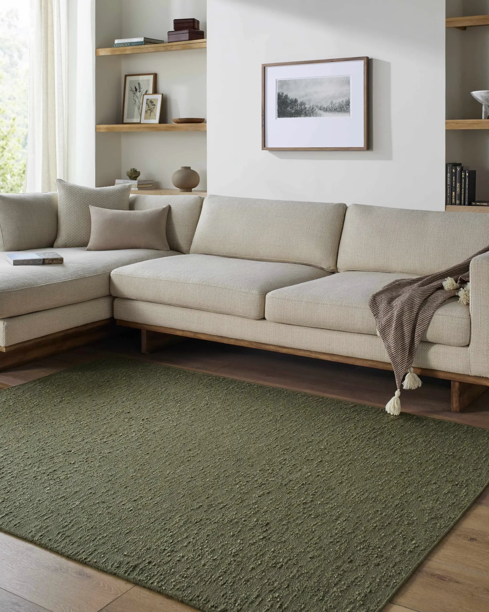Breena Olive Washable Area Rug by Boutique Rugs