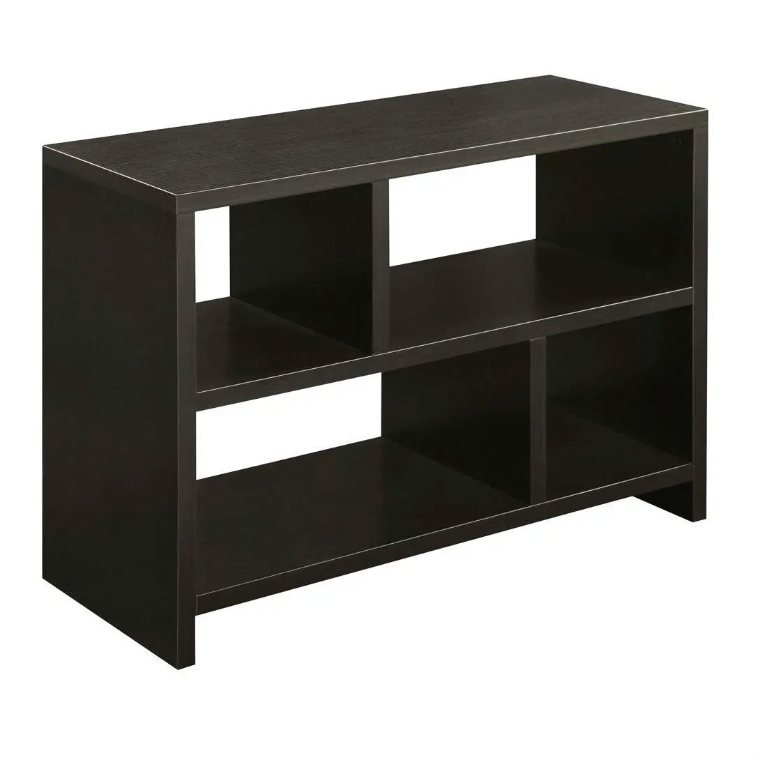 Modern 2-Shelf Bookcase Console Table in Espresso Wood Finish by HomePacific