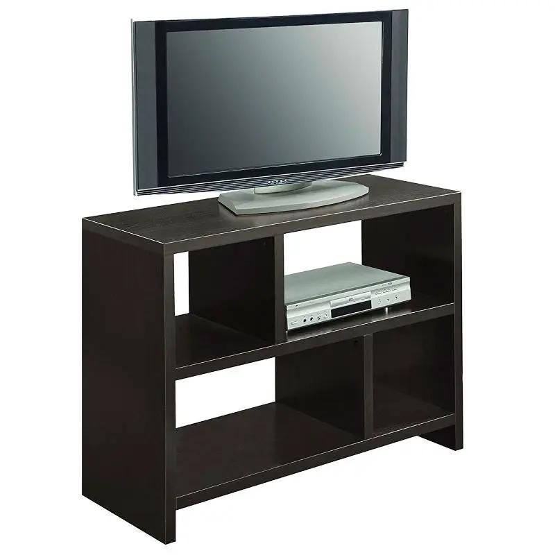 Modern 2-Shelf Bookcase Console Table in Espresso Wood Finish by HomePacific