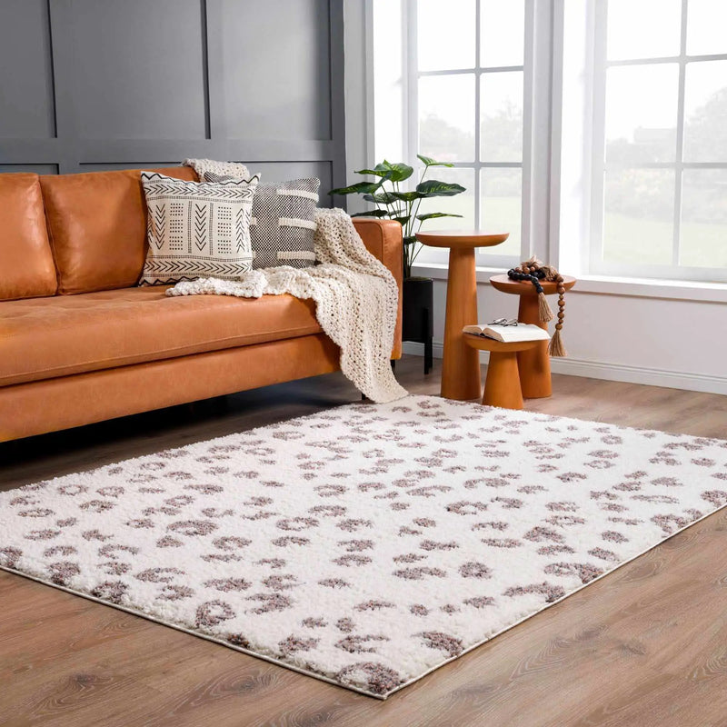 Zhen Pink Spots Leopard Rug - Clearance by Boutique Rugs