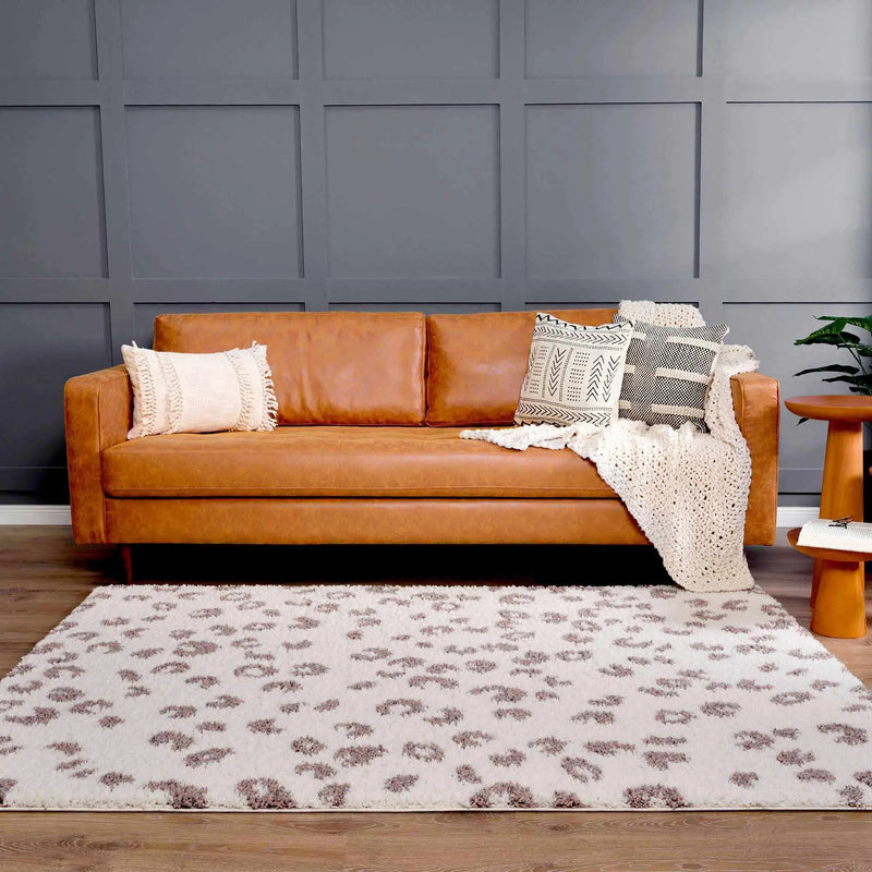 Zhen Pink Spots Leopard Rug - Clearance by Boutique Rugs