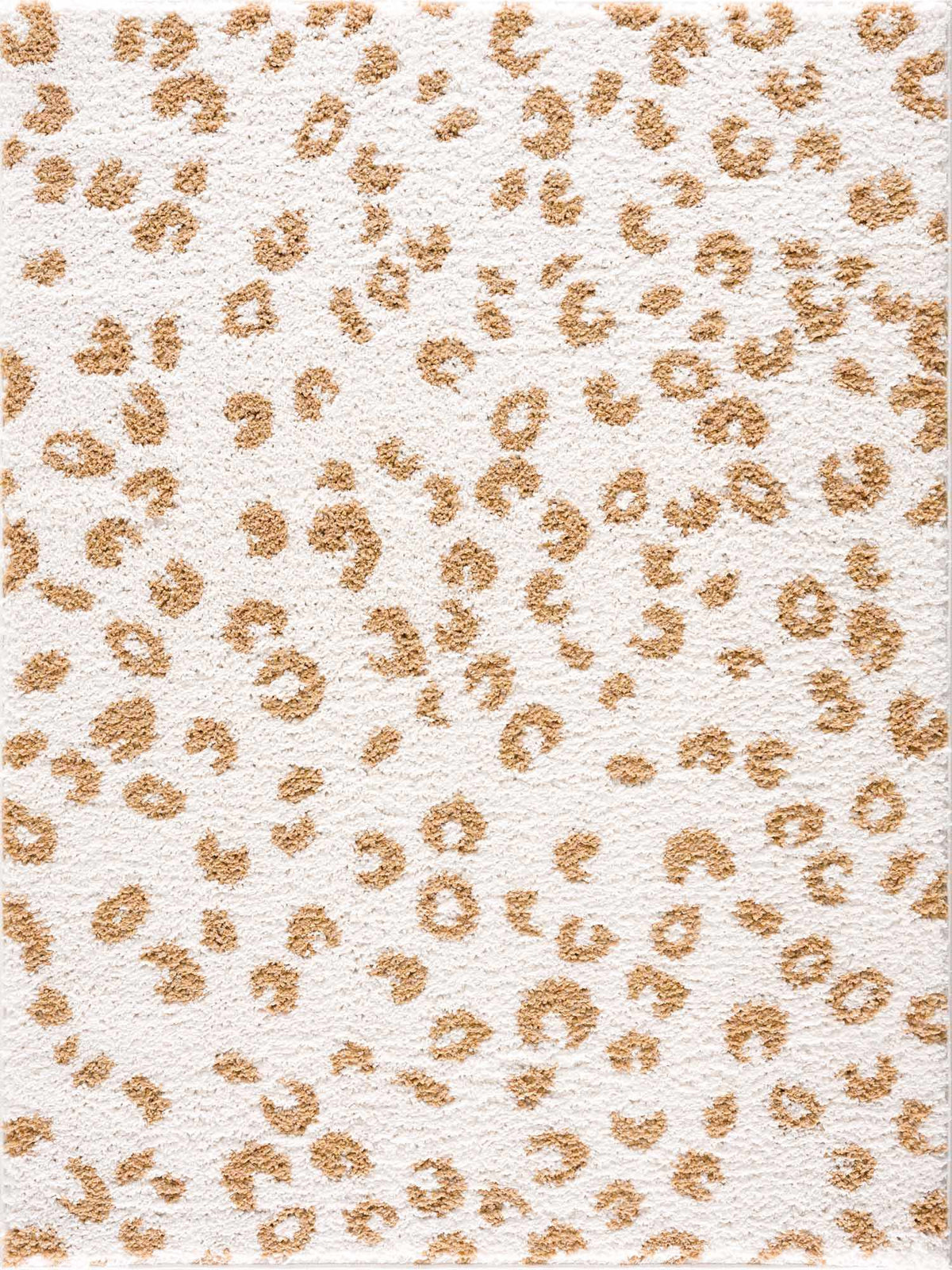 Altin Leopard Print White Area Rug by Hauteloom