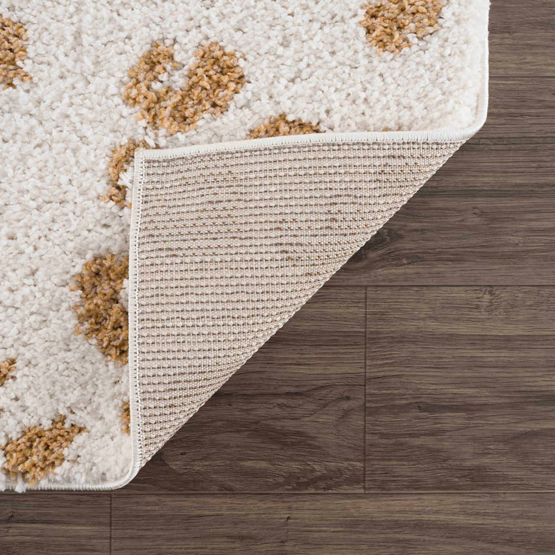 Altin Leopard Print White Area Rug by Hauteloom