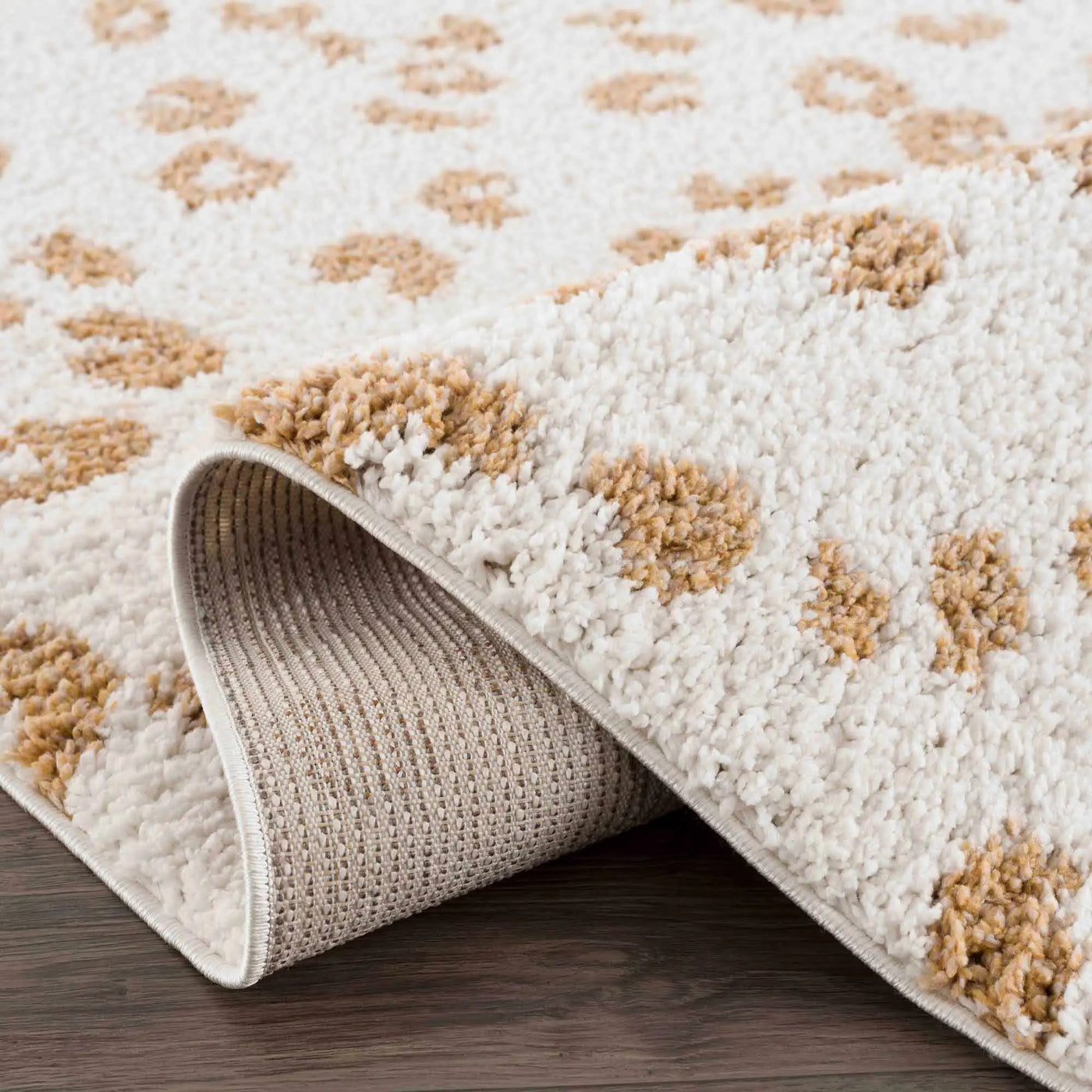 Altin Leopard Print White Area Rug by Hauteloom